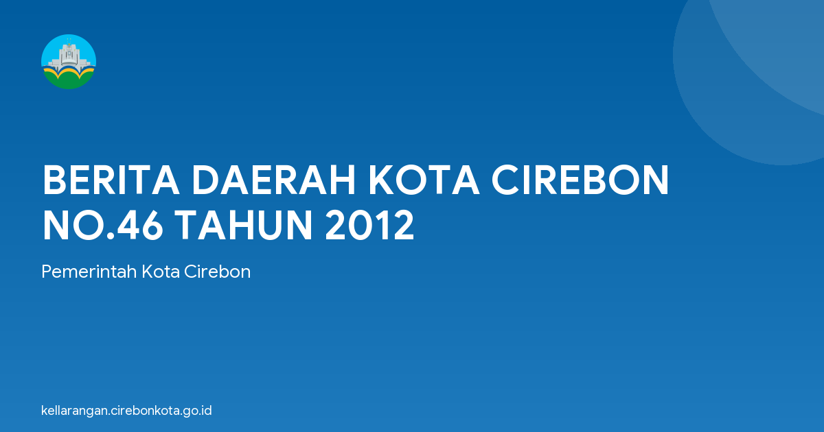 BERITA DAERAH KOTA CIREBON NO.46 TAHUN 2012