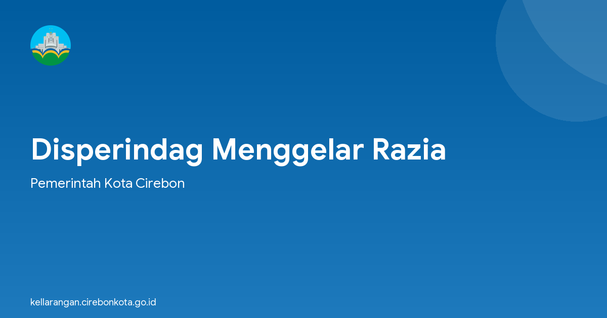 Disperindag Menggelar Razia