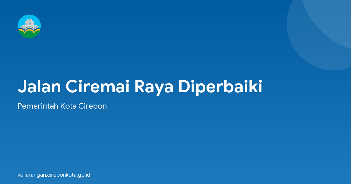 Jalan Ciremai Raya Diperbaiki