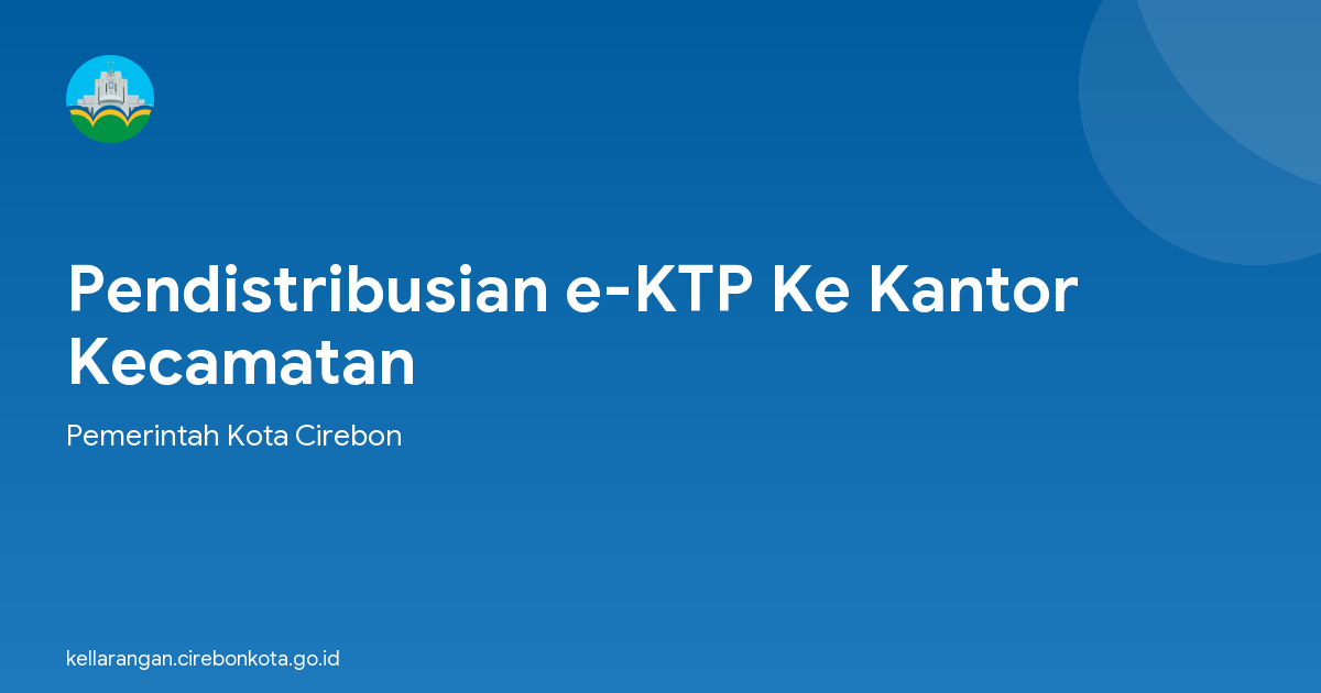 Pendistribusian e-KTP Ke Kantor Kecamatan