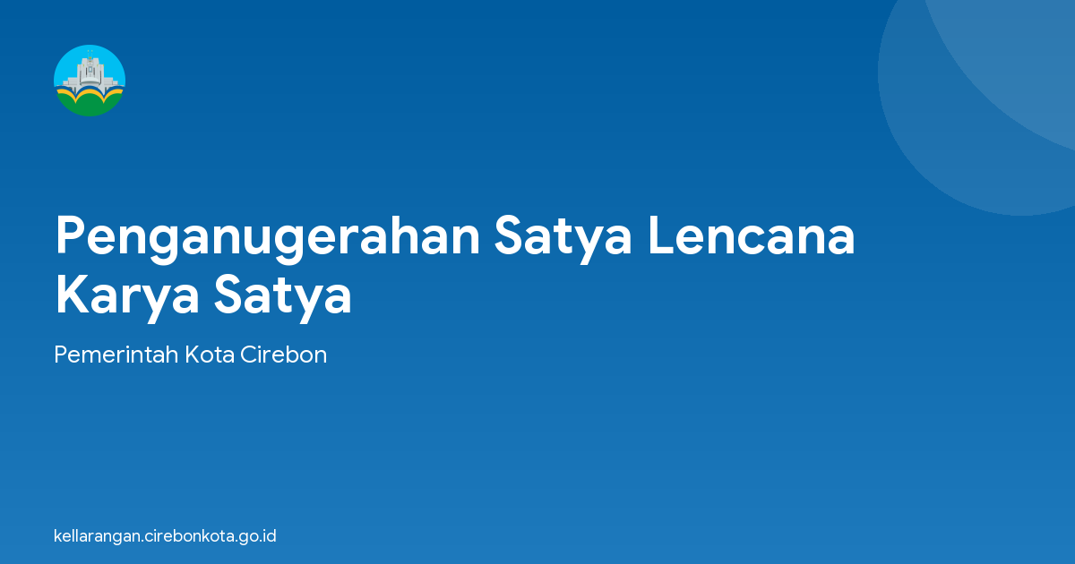 Penganugerahan Satya Lencana Karya Satya