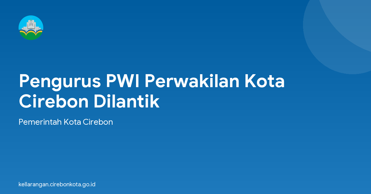 Pengurus PWI Perwakilan Kota Cirebon Dilantik