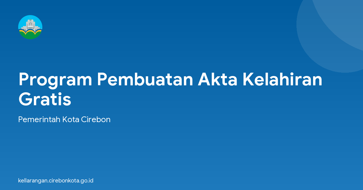 Program Pembuatan Akta Kelahiran Gratis