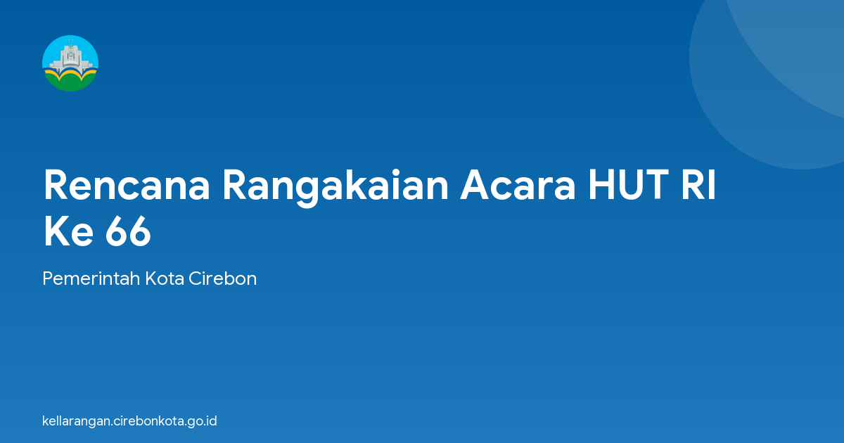 Rencana Rangakaian Acara HUT RI Ke 66