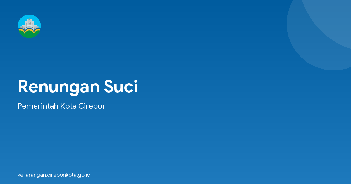 Renungan Suci