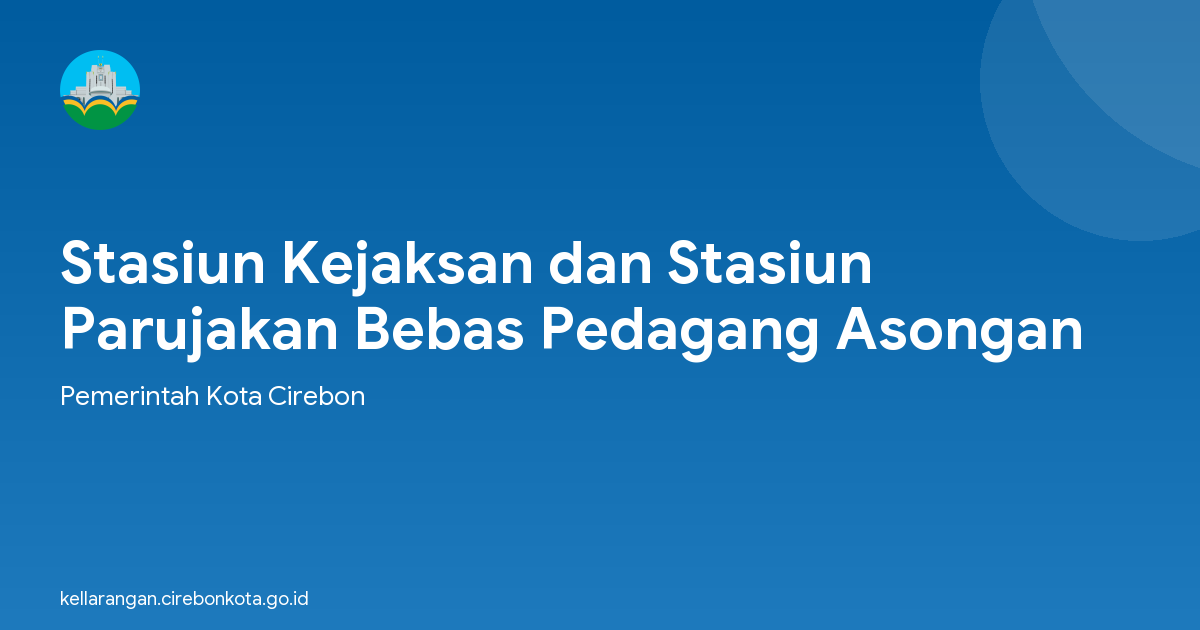 Stasiun Kejaksan dan Stasiun Parujakan Bebas Pedagang Asongan