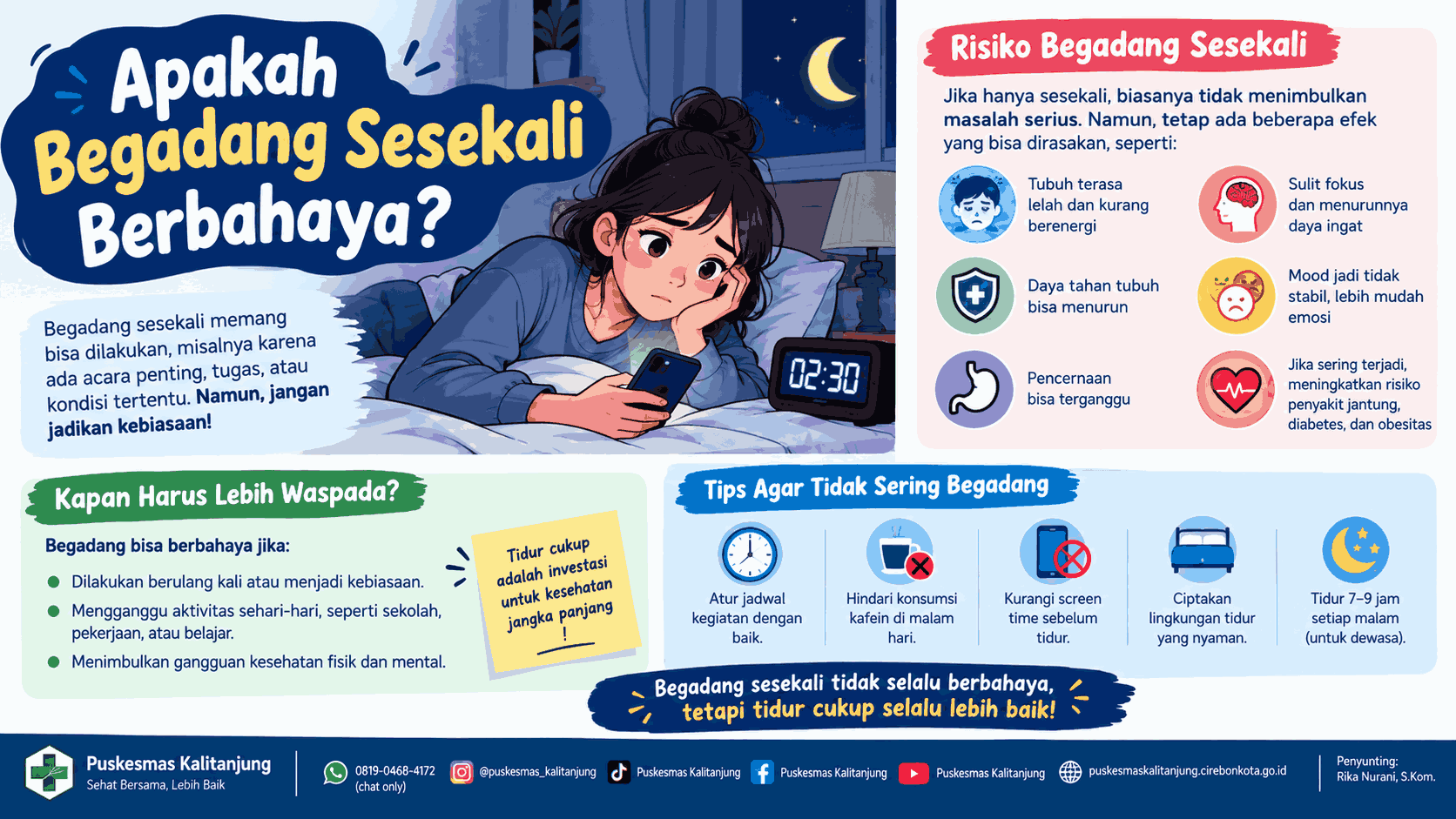 Apakah Begadang Sesekali Berbahaya